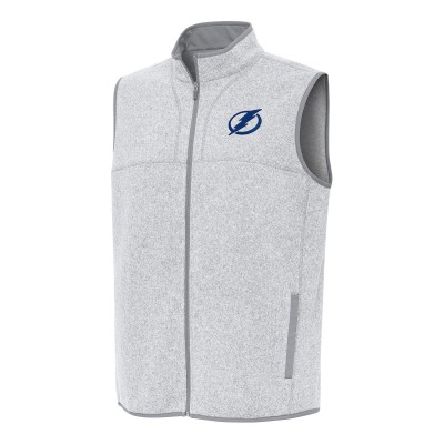 Tampa Bay Lightning Antigua Fortune Full-Zip Vest - Heather Gray