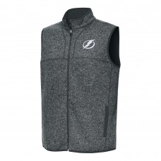 Tampa Bay Lightning Antigua Heather Gray Fortune Full-Zip Vest