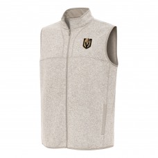 Vegas Golden Knights Antigua Oatmeal Fortune Full-Zip Vest
