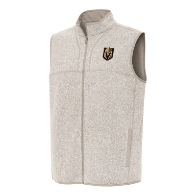Vegas Golden Knights Antigua Oatmeal Fortune Full-Zip Vest