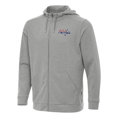 Толстовка на молнии Washington Capitals Antigua Effortless - Heather Gray