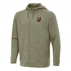 Vegas Golden Knights Antigua Olive Effortless Full-Zip Hoodie Jacket