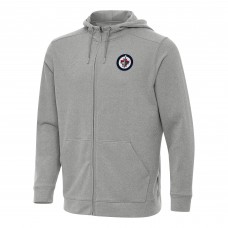 Толстовка на молнии Winnipeg Jets Antigua Heather Gray Effortless Jacket Толстовка на молнии Winnipeg Jets Antigua Heather Gray Effortless Jacket