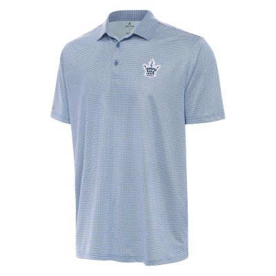 Поло Toronto Maple Leafs Antigua Heather Aqua/White Rings