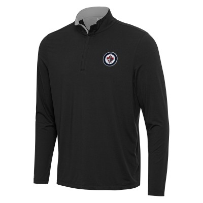 Кофта на короткой молнии Winnipeg Jets Antigua Content - Black/Gray