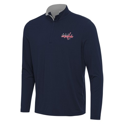 Кофта на короткой молнии Washington Capitals Antigua Content - Navy/Gray
