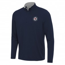 Кофта на короткой молнии Winnipeg Jets Antigua Content - Navy/Gray