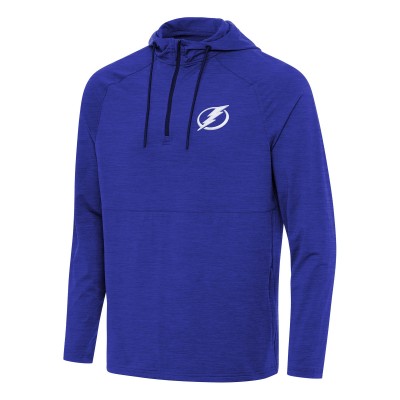 Толстовка на короткой молнии Tampa Bay Lightning Antigua Heather Royal Spikes