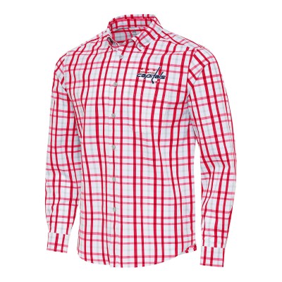 Рубашка Washington Capitals Antigua Red/Gray Tending 2 Button-Down