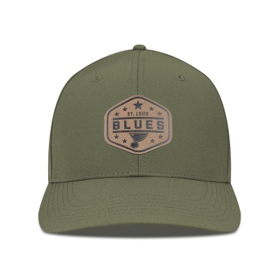 Бейсболка St. Louis Blues Levelwear Rise Faux Leather Patch - Olive