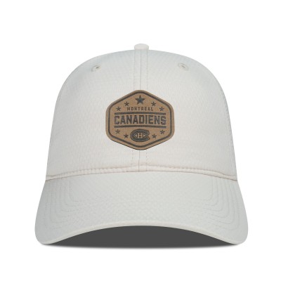 Бейсболка Montreal Canadiens Levelwear Cream Faux Leather Patch Unstructured