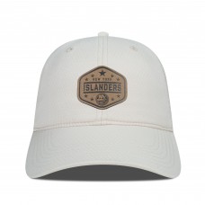 Бейсболка New York Islanders Levelwear Cream Faux Leather Patch Unstructured