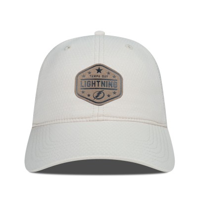 Бейсболка Tampa Bay Lightning Levelwear Cream Faux Leather Patch Unstructured