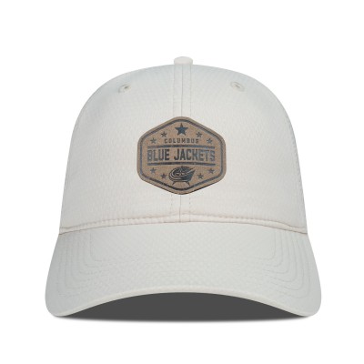 Бейсболка Columbus Blue Jackets Mens Levelwear Faux Leather Patch Unstructured - Cream
