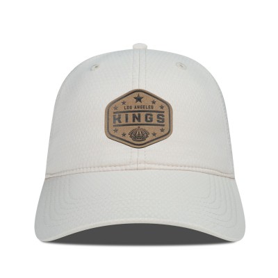 Бейсболка Los Angeles Kings Levelwear Cream Faux Leather Patch Unstructured