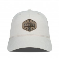 Бейсболка Boston Bruins Levelwear Cream Faux Leather Patch Unstructured