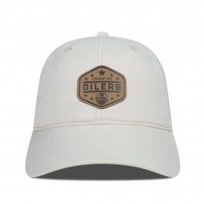 Бейсболка Edmonton Oilers Levelwear Cream Faux Leather Patch Unstructured