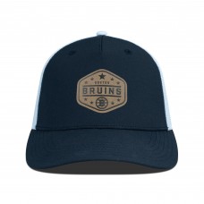 Бейсболка Boston Bruins Levelwear Black Faux Leather Patch Structured