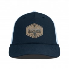 Бейсболка Chicago Blackhawks Mens Levelwear Faux Leather Patch Structured - Black