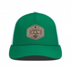 Бейсболка Minnesota Wild Levelwear Green Faux Leather Patch Structured