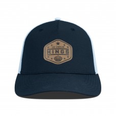 Бейсболка Los Angeles Kings Levelwear Black Faux Leather Patch Structured