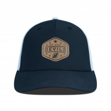 Бейсболка New Jersey Devils Levelwear Black Faux Leather Patch Structured