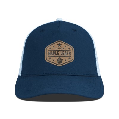 Бейсболка Toronto Maple Leafs Levelwear Navy Faux Leather Patch Structured