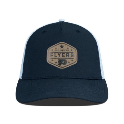 Бейсболка Philadelphia Flyers Levelwear Black Faux Leather Patch Structured
