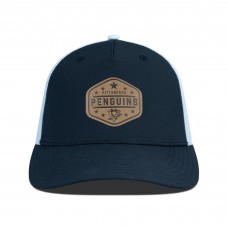 Бейсболка Pittsburgh Penguins Levelwear Black Faux Leather Patch Structured