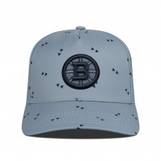 Boston Bruins Levelwear Gray Scatter Pattern Nightfall Blackout Patch Structured Adjustable Hat