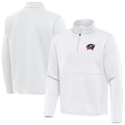 Кофта на короткой молнии Columbus Blue Jackets Antigua Twist - White