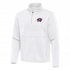 Кофта на короткой молнии Columbus Blue Jackets Antigua Twist - White