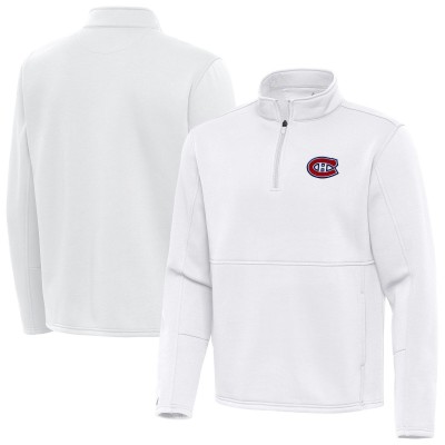 Кофта на короткой молнии Montreal Canadiens Antigua White Twist