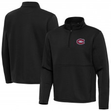 Montreal Canadiens Antigua Black Twist Quarter-Zip Pullover Jacket Montreal Canadiens Antigua Black Twist Quarter-Zip Pullover Jacket