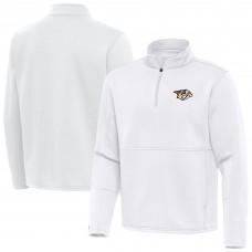 Nashville Predators Antigua White Twist Quarter-Zip Pullover Jacket