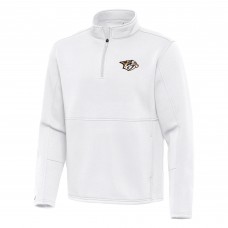 Nashville Predators Antigua White Twist Quarter-Zip Pullover Jacket