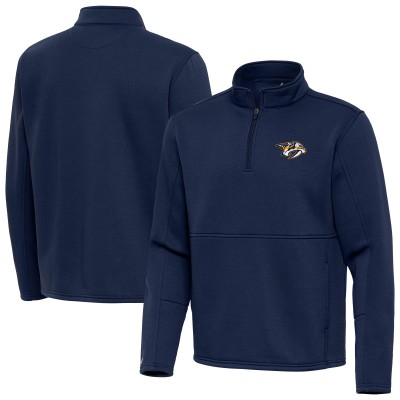 Nashville Predators Antigua Navy Twist Quarter-Zip Pullover Jacket