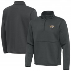 Nashville Predators Antigua Pewter Twist Quarter-Zip Pullover Jacket
