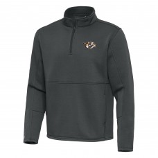 Nashville Predators Antigua Pewter Twist Quarter-Zip Pullover Jacket