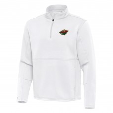 Кофта на короткой молнии Minnesota Wild Antigua White Twist
