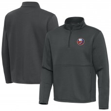 New York Islanders Antigua Pewter Twist Quarter-Zip Pullover Jacket