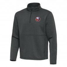 New York Islanders Antigua Pewter Twist Quarter-Zip Pullover Jacket