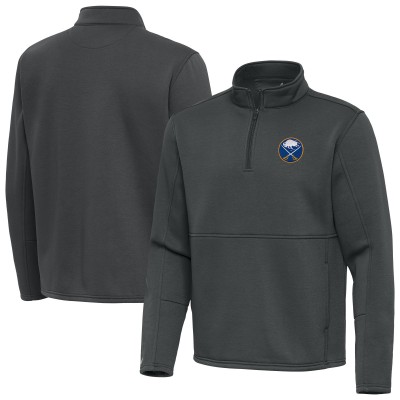 Buffalo Sabres Antigua Pewter Twist Quarter-Zip Pullover Jacket