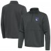 New York Rangers Antigua Pewter Twist Quarter-Zip Pullover Jacket