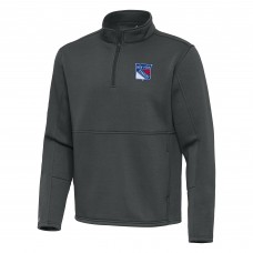 New York Rangers Antigua Pewter Twist Quarter-Zip Pullover Jacket New York Rangers Antigua Pewter Twist Quarter-Zip Pullover Jacket