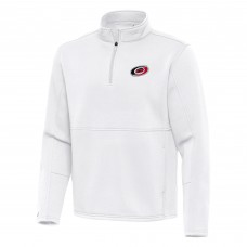 Carolina Hurricanes Antigua White Twist Quarter-Zip Pullover Jacket