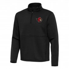 Ottawa Senators Antigua Black Twist Quarter-Zip Pullover Jacket