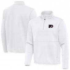 Philadelphia Flyers Antigua White Twist Quarter-Zip Pullover Jacket