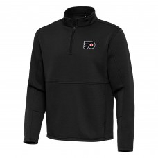 Philadelphia Flyers Antigua Black Twist Quarter-Zip Pullover Jacket