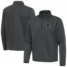 Philadelphia Flyers Antigua Pewter Twist Quarter-Zip Pullover Jacket